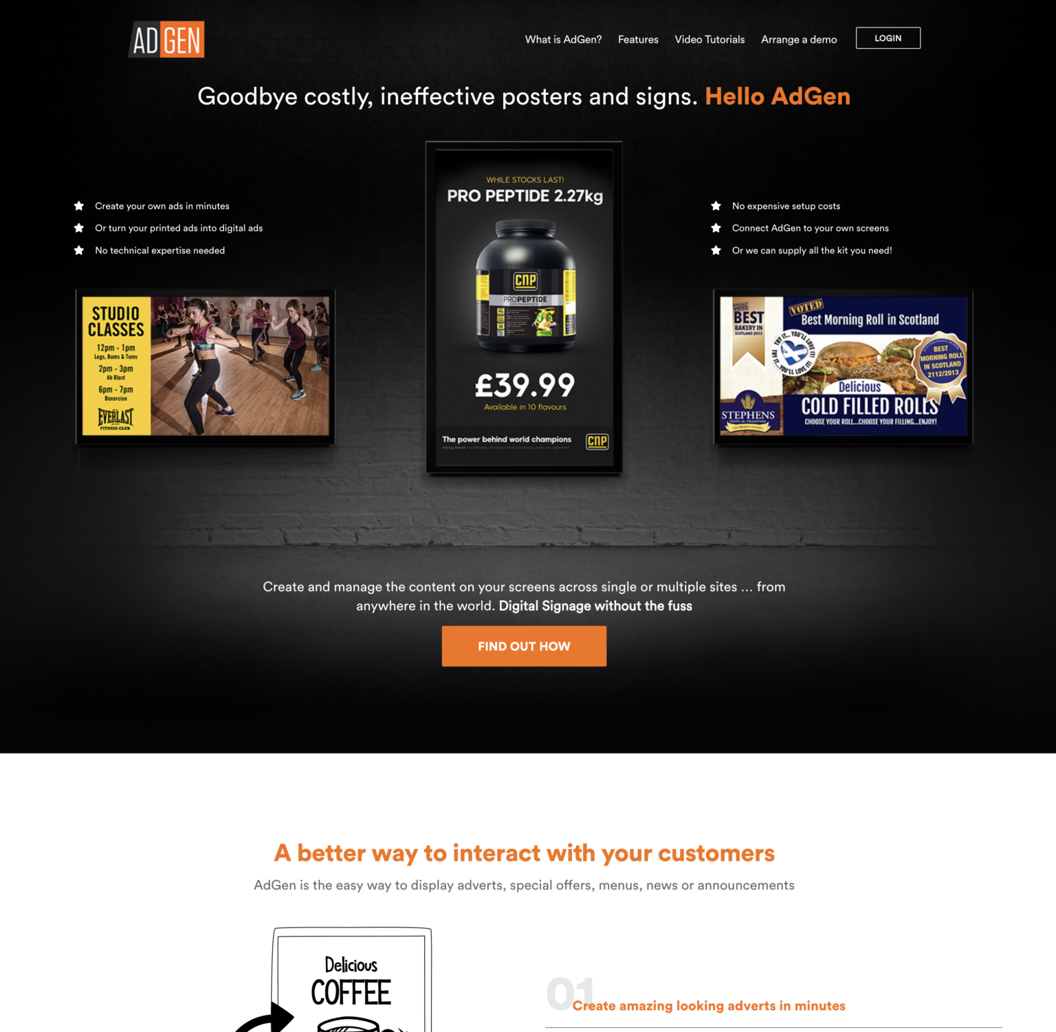 AdGen website homepage