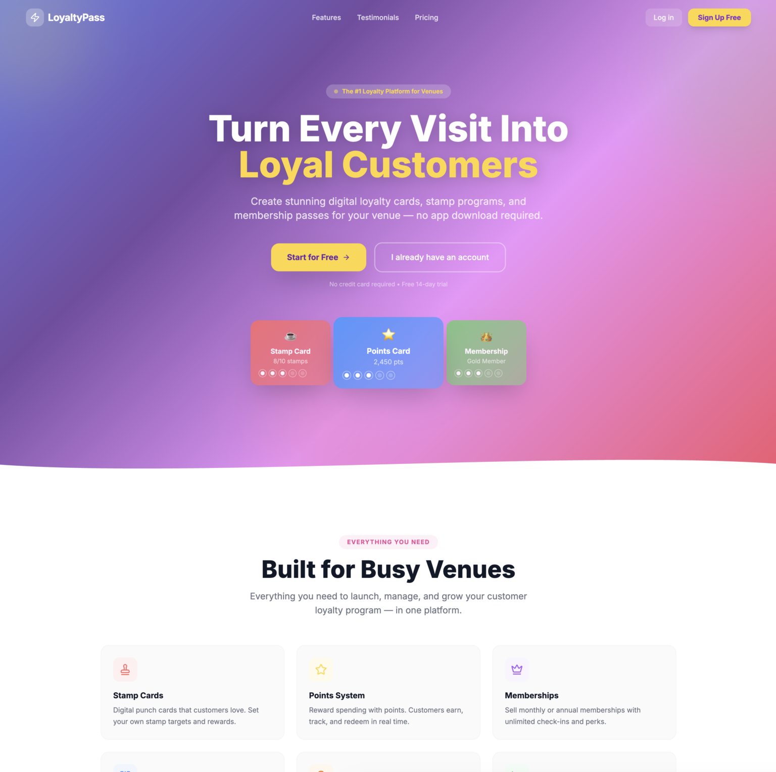 Loyalty Pulse website homepage