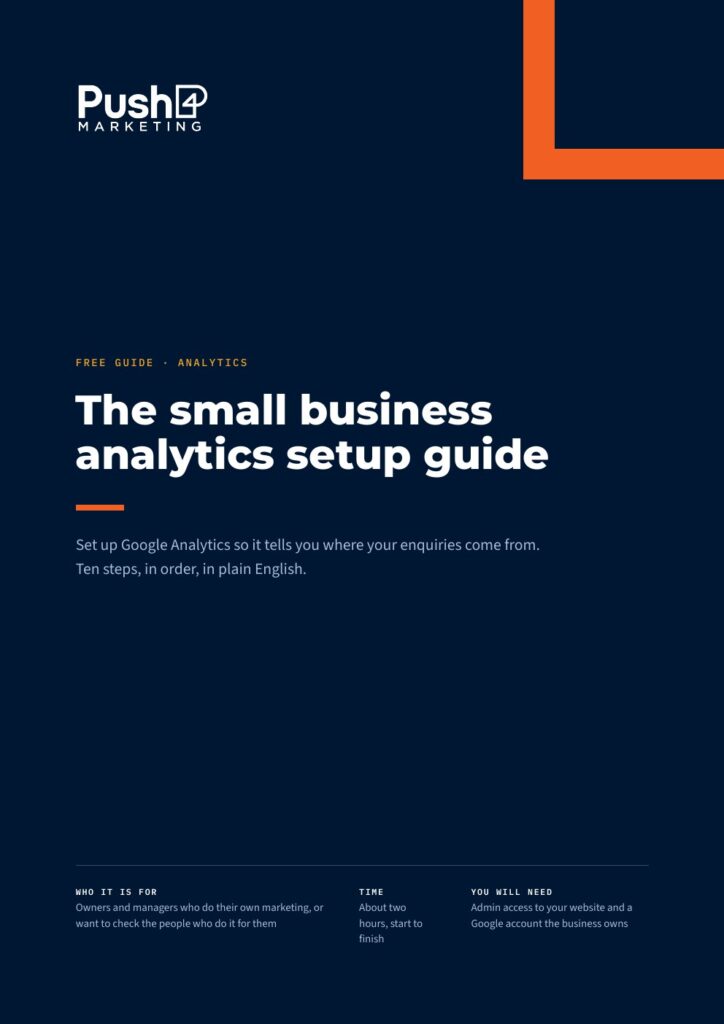Cover of the Analytics setup guide