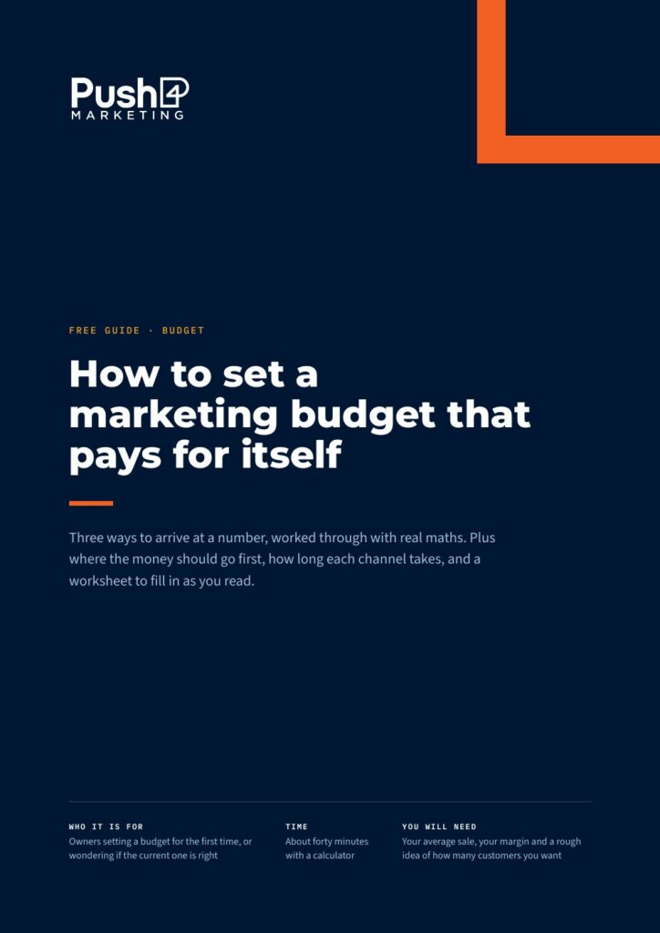 Cover of the Marketing budget guide