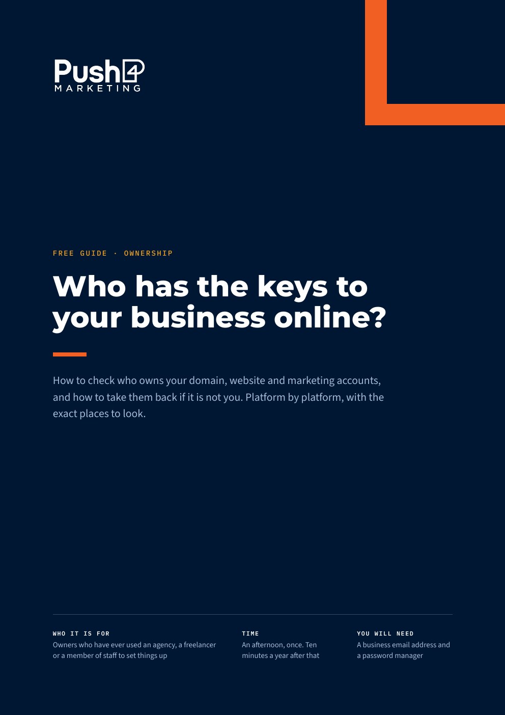 Cover of Who has the keys to your business online?
