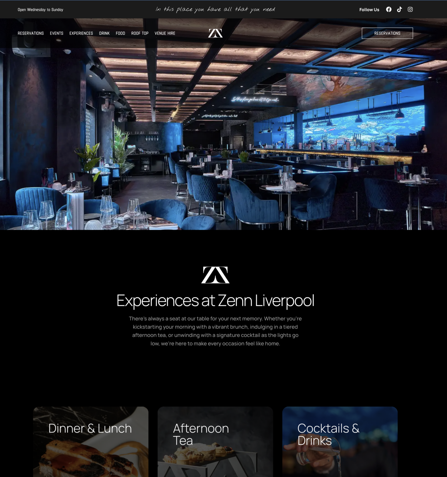 Zenn Liverpool website homepage